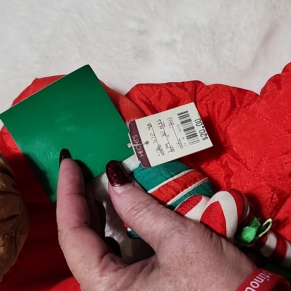 CHRISTMAS STOCKING NEW WITH TAGS  REINDEER / JINGLE BELLS 🔔 - Picture 5 of 9